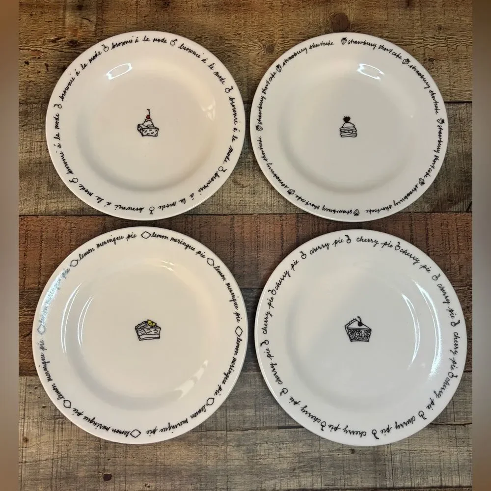 Pottery Barn Dessert Set Of 4 8.25